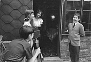 filming, boy in blazer