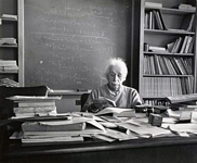 Einstein at his desk