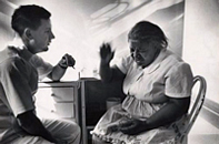 mother talks to doctor