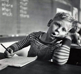 boy at school desk