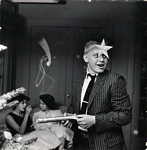 wearing a star headband